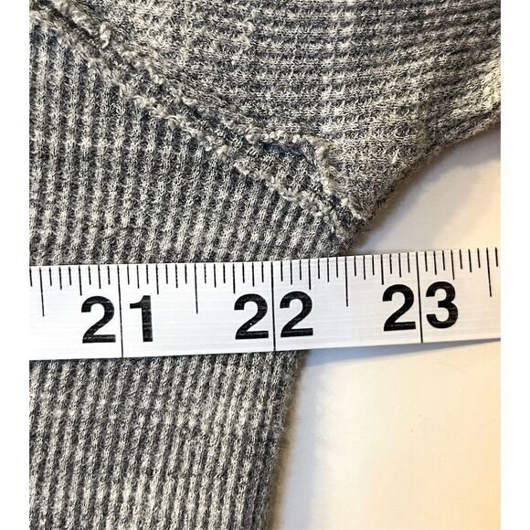 Free People We The Free Gray Henley Peplum Top Women's M Long Sleeve - Picture 5 of 7